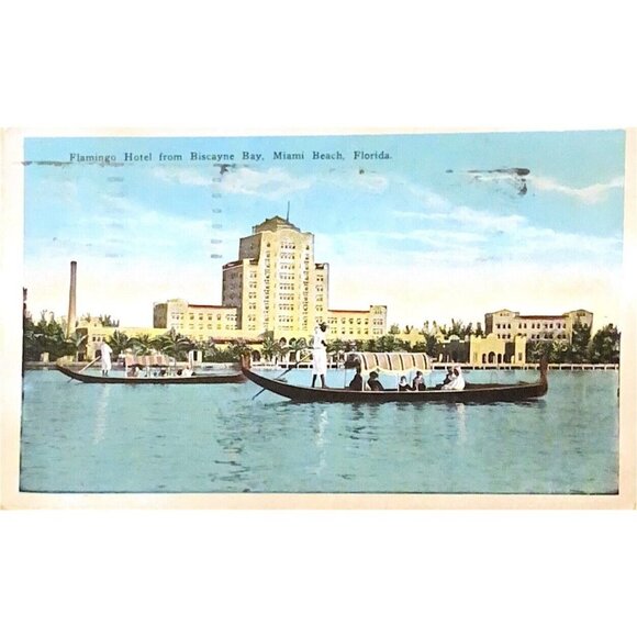 Vtg Miami FL Postcards Ships Water Views Lot of 5 Flamingo Hotel 1942 Free Post - Picture 10 of 15